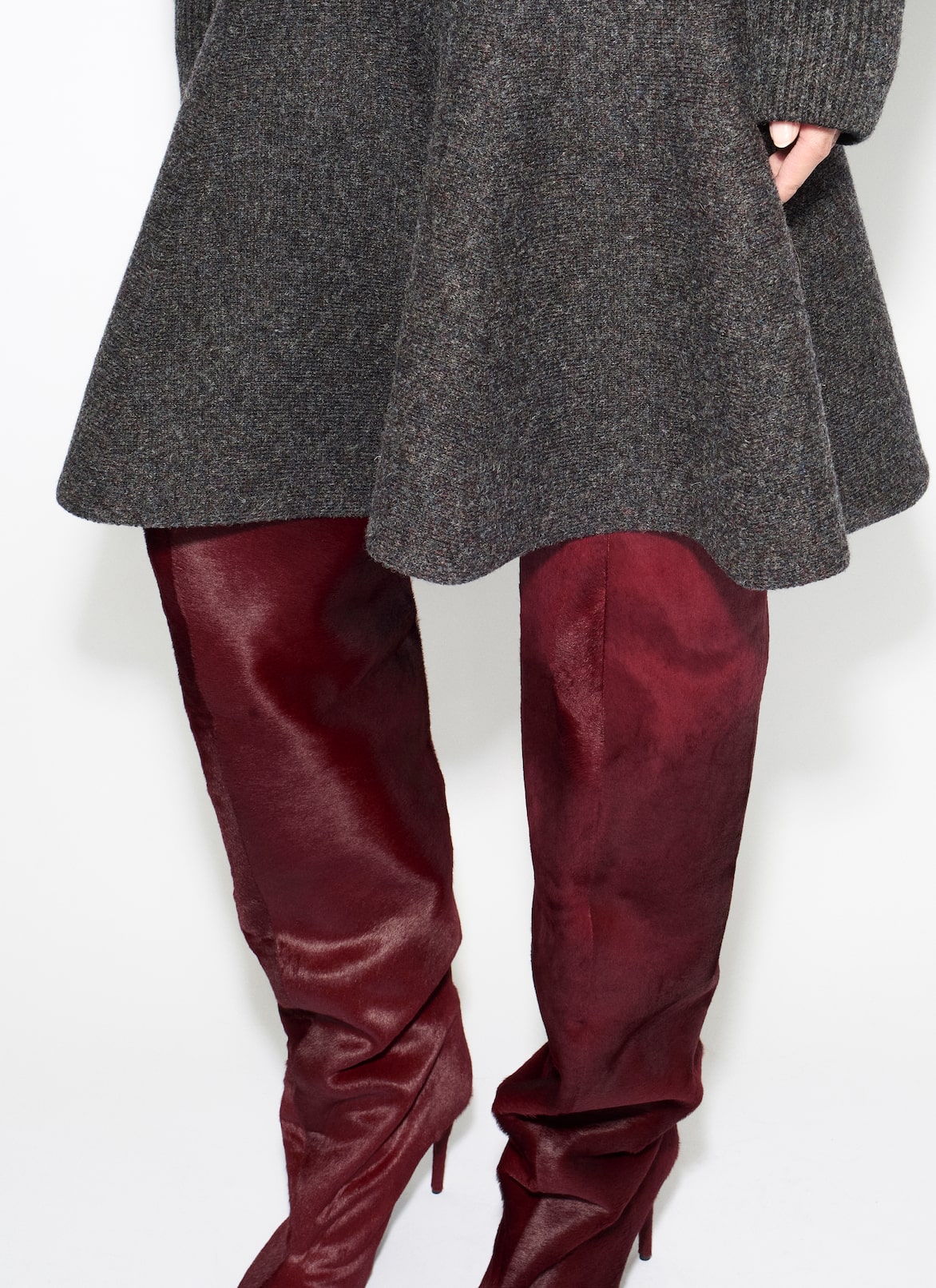 FLARED SHETLAND KNIT SKIRT ALAÏA  FLARED SHETLAND KNIT SKIRT